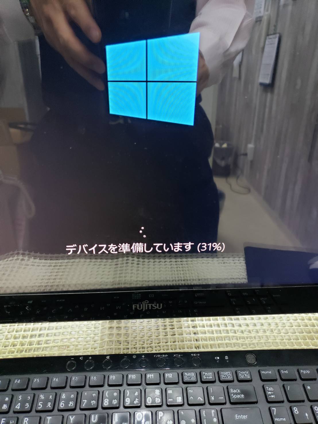 一体型　パソコンFMVW KF1BD 依頼主様：大阪府大阪市北区 S様 診断方法：持ち込み修理 障害内容：インターネットに繋がらない症状です３