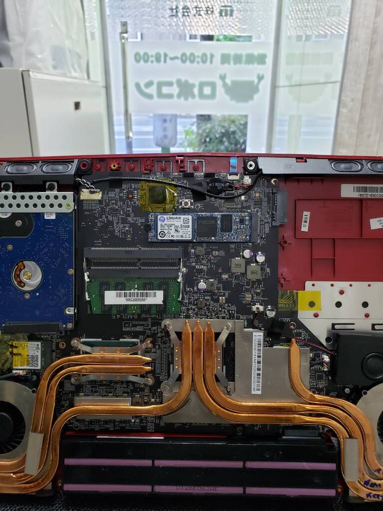 対象媒体：GE62VR ＆RF 診断方法：持ち込み修理 ノート PC起動しないゲーミングPC 依頼主様：大阪市 東成区　M様修理事例です 3